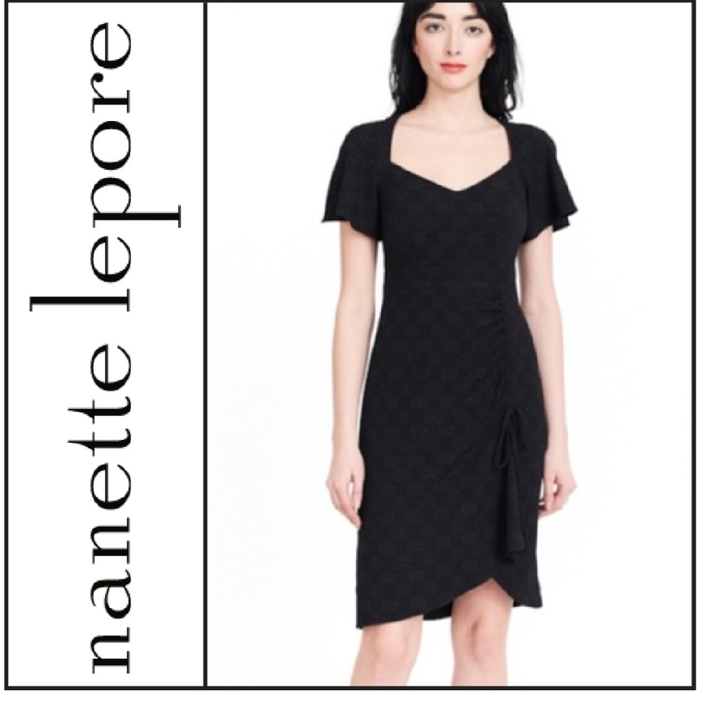 NWT { Nanette Lepore } “Portrait" Navy Dress